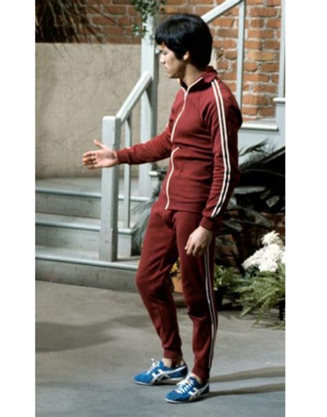 Bruce Lee Longstreet Red Tracksuit | Bruce Lee Red Striped Tracksuit