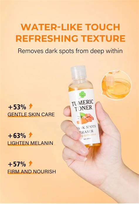 Turmeric Toner Dark Spots Eraser Brightening Skin Even Skin Tone Fades