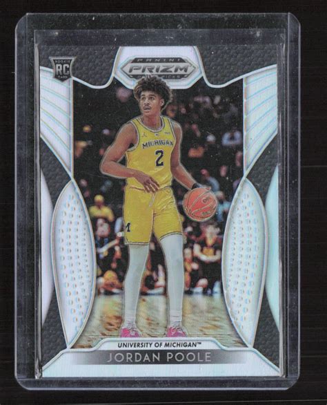 Panini Prizm Draft Picks Jordan Poole Silver Excellent Ebay