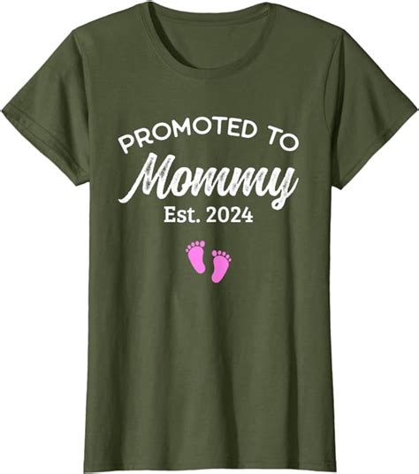 Promoted To Mommy Est 2024 New Mom Pregnancy Announcement T Shirt