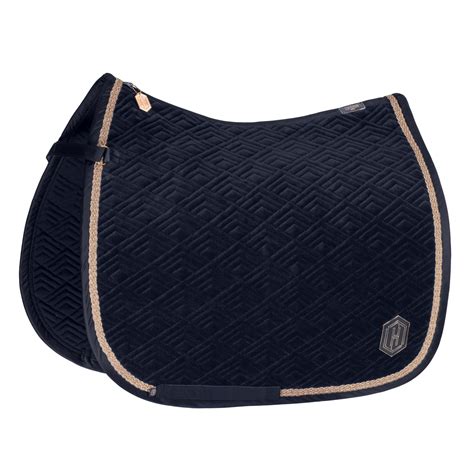 Czaprak Eskadron Heritage Velvet Emblem Aw2023 Navy 24h Horse Tack