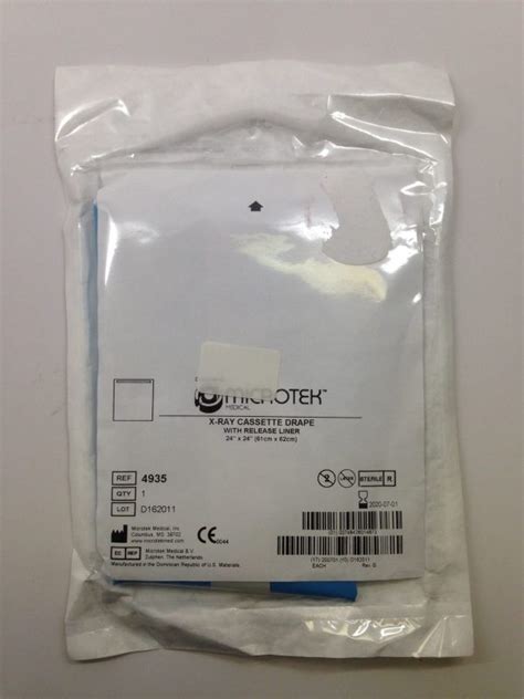 Microtek Medical 4935 X Ray Cassette Drape With Release Liner 24″ X 24