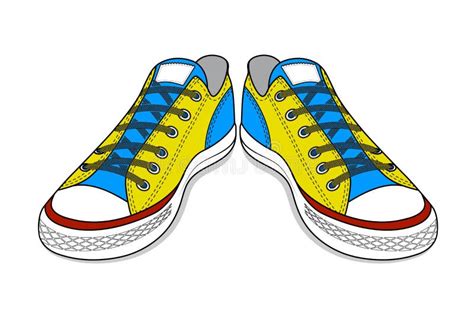 Dessin Des Chaussures De Sports Chaussures Faciles De La Jeunesse