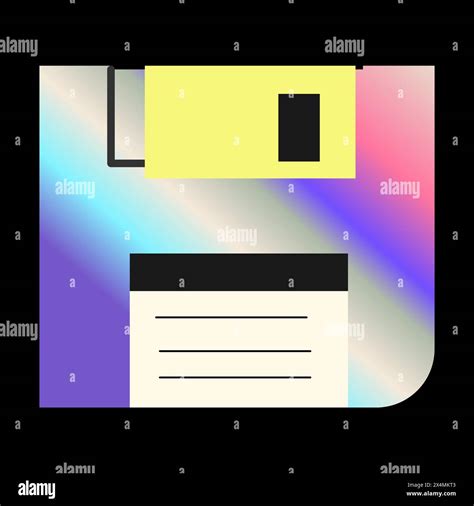 Y2k Gradient Element 2000s Sticker With Hologram Vector Futuristic Style Trendy Chrome Shape