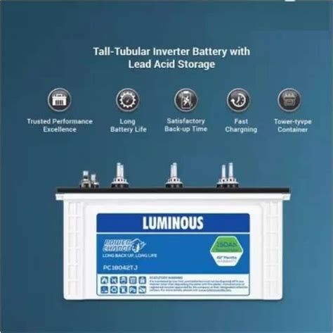 Luminous Pc Tj Power Charge Tubular Inverter Battery Ah At Rs