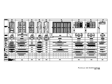 Planilla De Carpinteria En AutoCAD Descargar CAD Gratis 164 67 KB