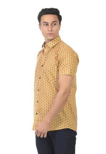 Mohar Printed Mens Cotton Half Sleeve Shirt Handwash Size S Xl At Rs