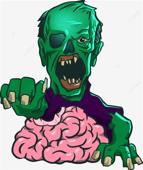 Zombie Eating Brain, Zombie, Eating Brain, Halloween PNG Transparent ...