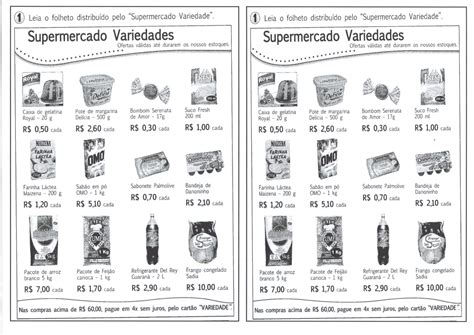 Sistema Monetário-Folheto de Supermercado para Atividade