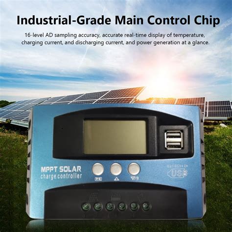 MPPT Solar Charger Controller Regulator Dual USB LCD 12 24V 30 A