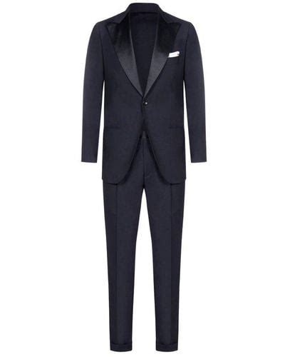 Blue Kiton Suits For Men Lyst