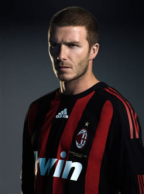 David Beckham Ac Milan Photoshoot 2008 Soccer Poses Football