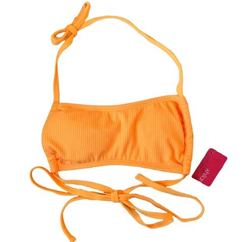 Xhilaration Women S Orange Bikini And Tankini Tops Depop