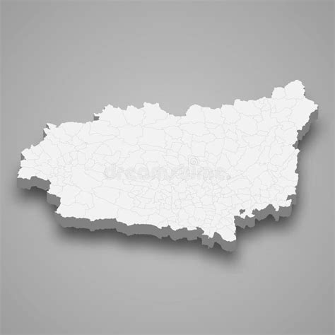 3d Isometric Map of Leon is a Province of Spain Stock Vector ...