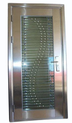 Polished Stainless Steel Hinged Door For Home Thickness Mm At Rs