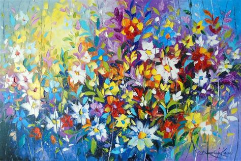 Tango Of Summer Flowers Painting By Olha Darchuk