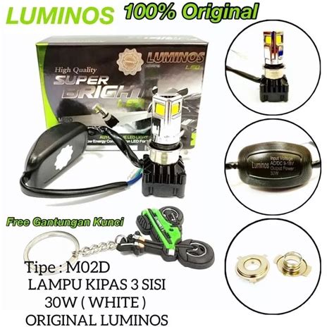 Jual Lampu Led Luminos Original 3 Sisi Lampu Depan Led Ac Dc Motor Merk Luminos Original