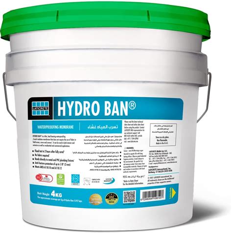 Laticrete Hydroban Waterproofing Crack Isolation Rapid Drying Anti Fracture Membrane 4 Kg