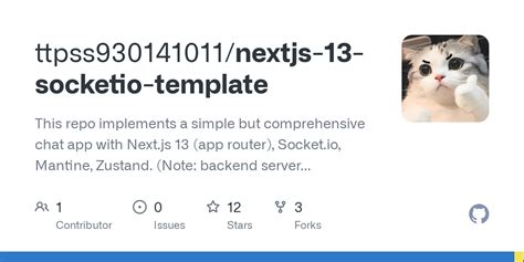 Github Ttpss Nextjs Socketio Template This Repo