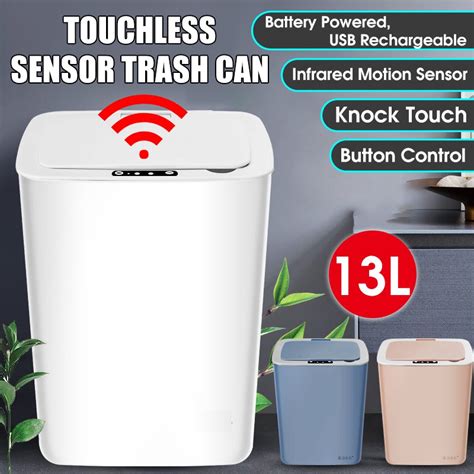 Smart Trash Can Wireless Sensor Automatic Trash Bin Touchless Garbage