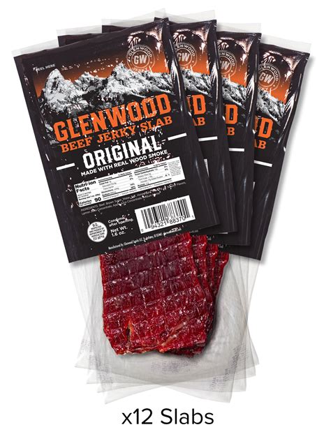 Original Beef Jerky Slab 12 Pack — Glenwood Snacks