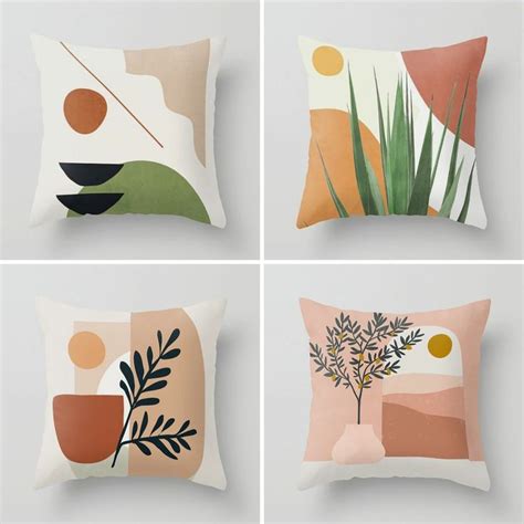 Abstract Pillow Cover Cushion Nordics Scandi Decorative Modern Style