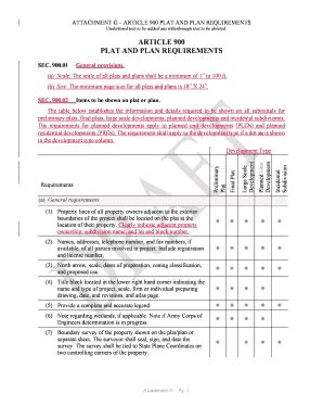 Fillable Online ATT GArt 900 Plat And Plan RequirementsV2 Fax Email