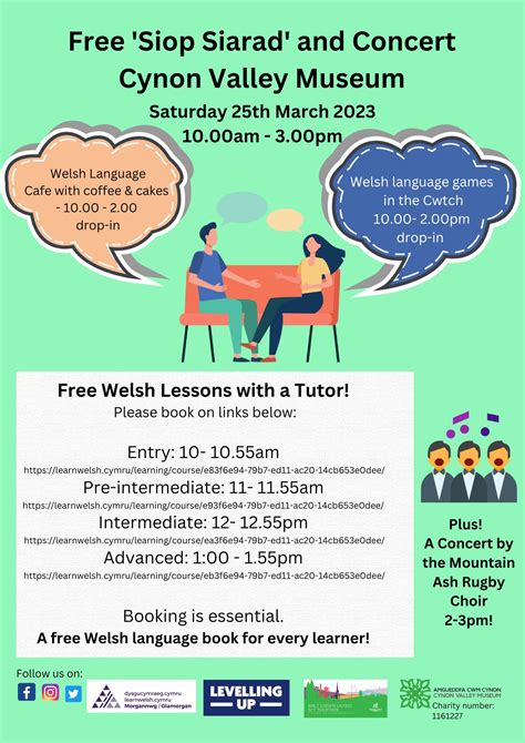 Free Welsh Lesson Siop Siarad Cynon Valley Museum Trust