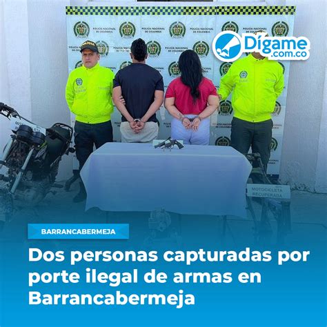 Dos Personas Capturadas Por Porte Ilegal De Armas En Barrancabermeja