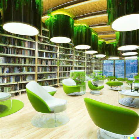 Futuristic interior Design Ecolibrary by bowo1001 on DeviantArt