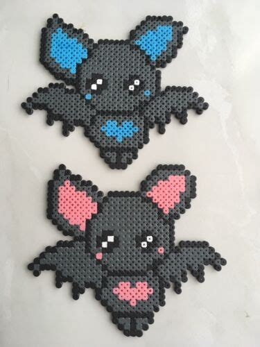 Pixel Art Perles A Repasser Chauve Souris Ebay En Art Perle