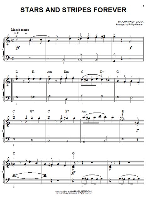 John Philip Sousa "Stars And Stripes Forever" Sheet Music PDF Notes, Chords | Classical Score ...