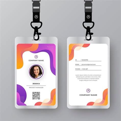 Premium Vector Id Cards Template With Photo Abstract Design En 2024