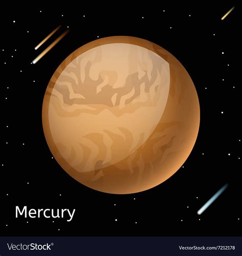 Mercury planet 3d Royalty Free Vector Image - VectorStock