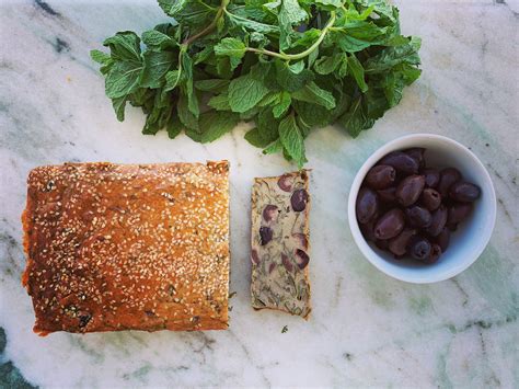 Greek Olive And Mint Loaf Eliopita Star Anise Organic Wholefoods