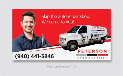 Bold Modern Auto Repair Banner Ad Design For Peterson Automotive