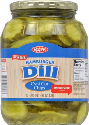 Ralphs Hamburger Oval Cut Dill Pickle Chips 46 Fl Oz Kroger