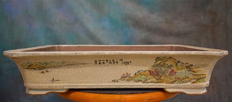 Taiwanese Bonsai Pot By XING RONG YI 21 1 8 X 15 1 2 Wigerts Bonsai