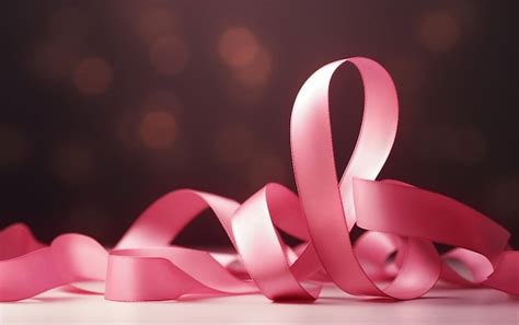 Premium Ai Image Pink Ribbon Breast Cancer On Pink Background World