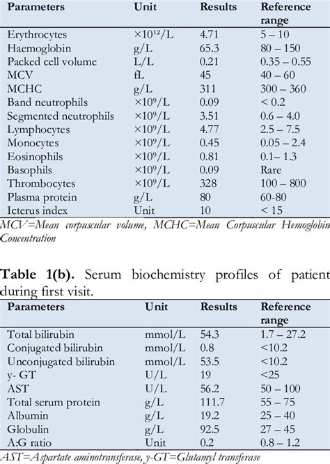 A Complete Blood Count Parameters Of The Patient During First Visit