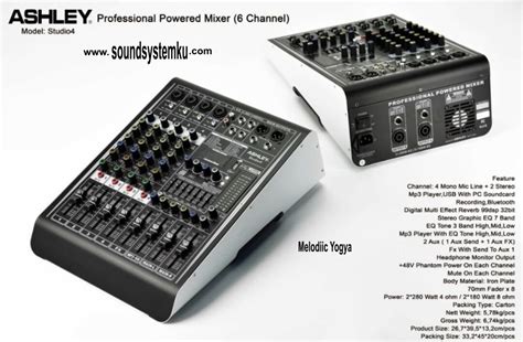 Power Mixer Ashley Studio 4 Sudah Laku Grosir Audio Perlengkapan