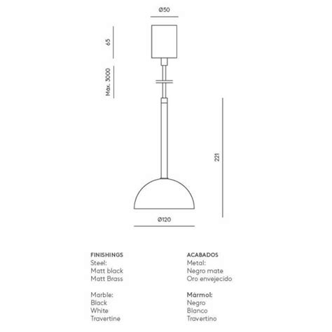 AROMAS Dussa 1L LED Pendant Lamp 2700k Marble