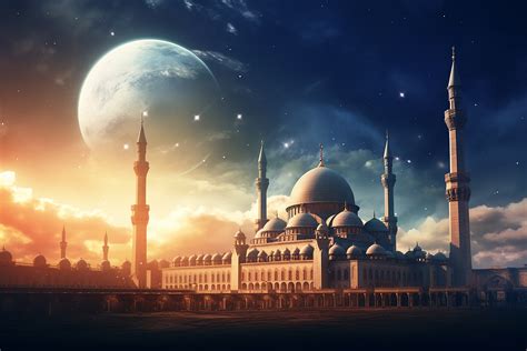 Beautiful Mosque Architecture Graphic by Harry_de · Creative Fabrica