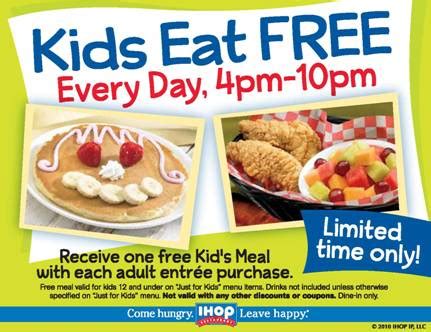 IHOP :: Kids Eat Free in April