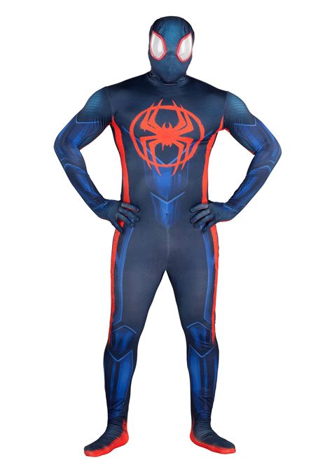 Spider-Verse 2 Adult Miles Morales Zentai Suit Costume | Superhero Costumes