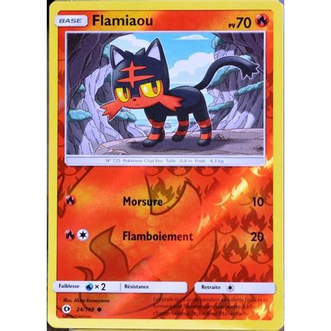 Carte Pok Mon Flamiaou Pv Reverse Sm Soleil Et Lune