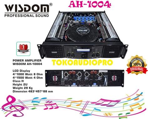 Jual Wisdom AH10004 4 Channel Power Amplifier Original Di Lapak