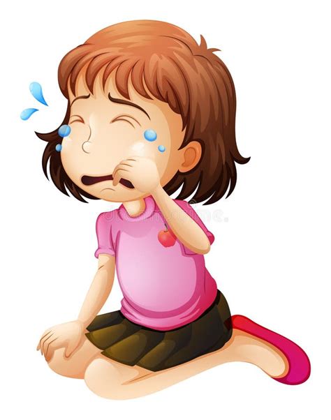 Pleurer De Petite Fille Illustration De Vecteur Illustration Du