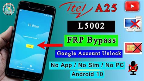 Itel A L Frp Lock Bypass Without Pc Itel A Google Account