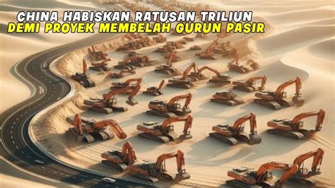 CHINA MENAKLUKKAN GURUN Ribuan Alat Berat Dikerahkan Demi Proyek